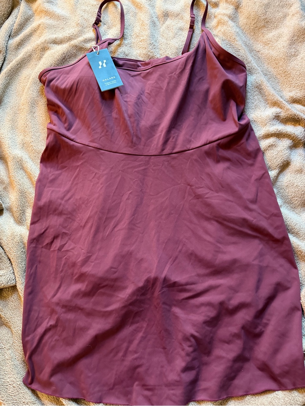 Halara Wine Burgundy Slip Cami Dress - Women